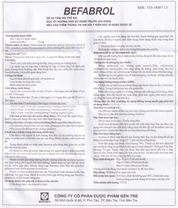 Siro Befabrol 15mg Bepharco tiêu chất nhầy đường hô hấp (20 gói x 5ml)