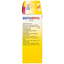 Siro Befabrol 15mg Bepharco tiêu chất nhầy đường hô hấp (20 gói x 5ml)