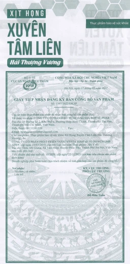 Chai xịt họng hỗ trợ giảm ho, giảm đờm, giảm đau rát họng Xuyên Tâm Liên Hải Thượng Vương (30ml)