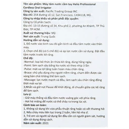 Máy tăm nước 6 chế độ Halio Professional Cordless Oral Irrigator