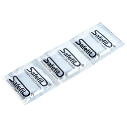 Bao cao su Safefit Dots Long Lasting S52 có vòng gân, hạt nổi, thắt chống tuột (3 cái)