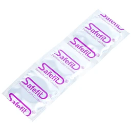 Bao cao su Safefit Freezer Max S52 chứa nhiều gel làm mát, kéo dài thời gian quan hệ (3 cái)