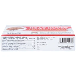 Thuốc Hoạt Huyết Trường Phúc giúp hoạt huyết, trị thiếu năng tuần hoàn (3 vỉ x 10 viên)