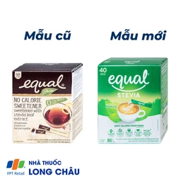 Đường Ăn Kiêng Cỏ Ngọt Equal Stevia No Calorie Sweetener (40 gói)