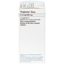 Thuốc Trajenta Duo 2.5mg/500mg Boehringer điều trị đái tháo đường típ 2 (60 viên)