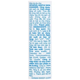 Sữa rửa mặt Cetaphil Gentle Cleanser dành cho da nhạy cảm (250ml)