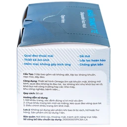 Khẩu trang 3 lớp Naturecare màu trắng (50 cái) ngăn khói bụi, vi khuẩn