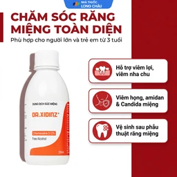 Nước súc miệng Dr.Xidinz chai 250ml hỗ trợ giảm viêm họng, viêm lợi 4
