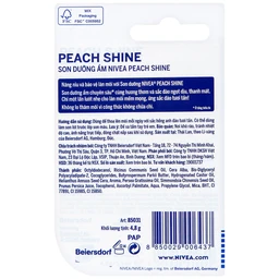 Son dưỡng ẩm Nivea Peach Shine 4.8g dưỡng môi mềm mại (4.8g)