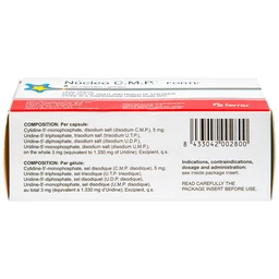 Viên nang cứng Núcleo C.M.P Forte Ferrer điều trị bệnh lý thần kinh ngoại biên (6 vỉ x 5 viên)