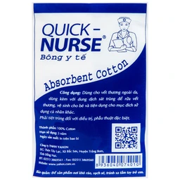Bông gòn Quick Nurse 50g dùng cho vết thương ngoài da, sát trùng, vệ sinh 