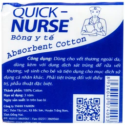 Bông gòn Quick Nurse 25g dùng cho vết thương ngoài da, sát trùng, vệ sinh 