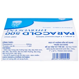 Viên sủi Paracold 500 Effervescent Mekophar giảm đau thần kinh, đau đầu, đau khớp (4 vỉ x 4 viên)