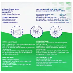 Khẩu trang 3 lớp TLR 3 lớp màu trắng (50 cái) ngăn khói bụi, vi khuẩn