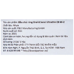 Đầu chải răng người lớn Oral-B Sensi Ultrathin EB 60-2