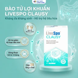 Bào tử lợi khuẩn giúp giảm rối loạn tiêu hóa, cân bằng hệ vi sinh đường ruột LiveSpo Clausy (25 ống x 5ml) 2