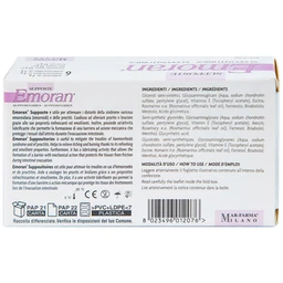 Viên đặt hậu môn Emoran Italy (6 viên) hỗ trợ điều trị trĩ và viêm trực tràng