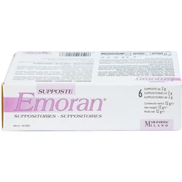 Viên đặt hậu môn Emoran Italy (6 viên) hỗ trợ điều trị trĩ và viêm trực tràng