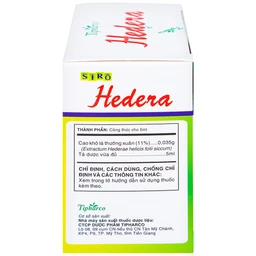 Siro Hedera Tipharco điều trị ho, viêm phế quản, viêm đường hô hấp (30 gói x 5ml)