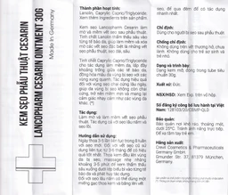 Kem bôi mờ sẹo sau phẫu thuật Cesarin Ointment Lancopharm 30g