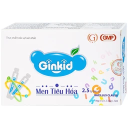 Men Tiêu Hoá Ginkid bổ sung lợi khuẩn, giảm đầy bụng, khó tiêu, chướng bụng (4 vỉ x 5 ống x 5ml)