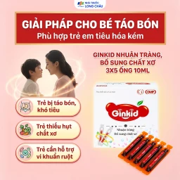 Siro Ginkid nhuận tràng bổ sung chất xơ giúp tiêu hóa tốt, giảm táo bón (3 vỉ x 5 ống x 10ml) 4