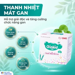 Siro Ginkid thanh nhiệt mát gan giúp giải độc gan, mát gan (4 vỉ x 5 ống x 10ml) 2