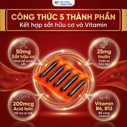 Dung dịch Feginic bổ sung sắt cho người thiếu máu do thiếu sắt (4 vỉ x 5 ống x 5ml) 3