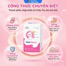 Bột hòa tan hỗ trợ giảm chướng bụng, đầy hơi, nôn trớ, khó tiêu cho trẻ Soki Novo (18 gói x 3g) 4