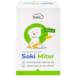 Bột hòa tan hỗ trợ tăng cường tiêu hóa, giảm đầy bụng, khó tiêu, táo bón Soki Miter (20 gói x 6g)