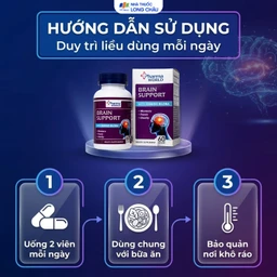 Viên uống bổ não, hỗ trợ cải thiện suy giảm trí nhớ Brain Support Pharma World (60 viên) 5