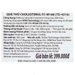 Que thử Cholesterols Facare (model: FCM168) (10 que)