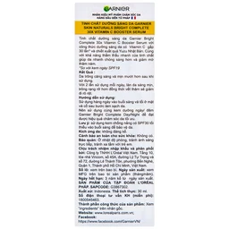 Tinh chất dưỡng sáng da, mờ thâm Garnier Skin Naturals Bright Complete 30x Vitamin C Booster Serum 30ml