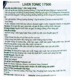 Viên uống hỗ trợ giải độc gan, bảo vệ gan Liver Tonic 17500 GoodHealth (60 viên)