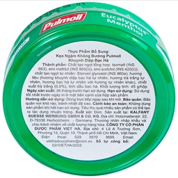 Kẹo Ngậm Không Đường Pulmoll Eucalyptus Menthol (45g)