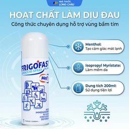 Chai xịt lạnh Frigofast Spray 200ml giúp giảm đau bong gân, căng cơ, giãn dây chằng 3
