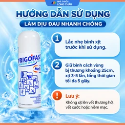 Chai xịt lạnh Frigofast Spray 200ml giúp giảm đau bong gân, căng cơ, giãn dây chằng 5