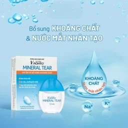 Nhỏ mắt V.Rohto Mineral Tear 13ml hỗ trợ dưỡng ẩm, bổ sung khoáng chất