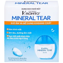 Nhỏ mắt V.Rohto Mineral Tear 13ml hỗ trợ dưỡng ẩm, bổ sung khoáng chất
