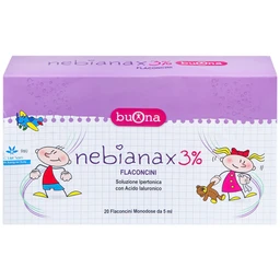 Nước muối sinh lý ưu trương Buona Nebianax 3% (20 ống) hỗ trợ điều trị nhiễm khuẩn đường hô hấp