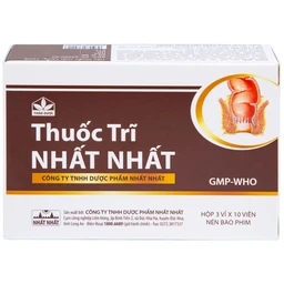 Thuốc Trĩ Nhất Nhất giảm đau rát hậu môn, làm bền vững thành mạch, điều trị các trường hợp trĩ cấp tính (3 vỉ x 10 viên)