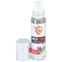 Dầu gió lăn Red Lion Medicated Oil White Agimexpharm hương Lavender & Eucalyptus giúp giảm đau, ngừa côn trùng (10ml)