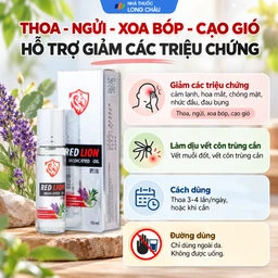 Dầu gió lăn Red Lion Medicated Oil White Agimexpharm hương Lavender & Eucalyptus giúp giảm đau, ngừa côn trùng (10ml) 5