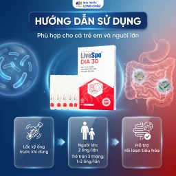 Bào tử lợi khuẩn cho người tiêu chảy cấp tính, rối loạn tiêu hoá Livespo DIA 30 (10 ống x 5ml) 5