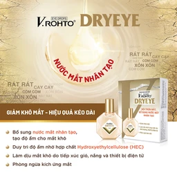 Nhỏ mắt V.Rohto Dryeye 13ml hỗ trợ bôi trơn mắt, bổ sung nước mắt nhân tạo