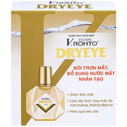 Nhỏ mắt V.Rohto Dryeye 13ml hỗ trợ bôi trơn mắt, bổ sung nước mắt nhân tạo