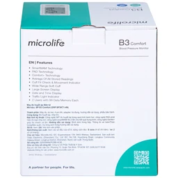 Máy đo huyết áp bắp tay Microlife B3 Comfort hỗ trợ đo huyết áp, nhịp tim