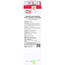 Sữa rửa mặt bọt Anti-Redness Gentle Cleansing Foam Sebamed cho da siêu nhạy cảm, phục hồi biến chứng da (150ml)