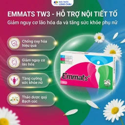 Viên hỗ trợ giảm nguy cơ lão hóa da Emmats TW3 (2 vỉ x 10 viên) 2