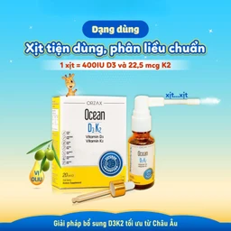 Siro giúp tăng cường hấp thu canxi Ocean D3K2 Orzax (20ml) 3